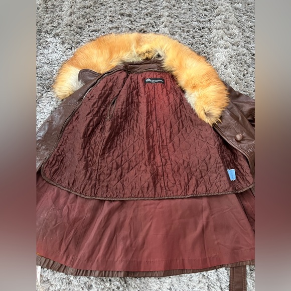 House of Leather Jacket with Genuine Fox Fur Collar – Vintage - Picture 10 of 16